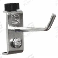 TRESTON Single Rod Pegboard Hook: 1 7/8 in x 5 1/4 in x 1 3/4 in, 5 Hooks, Screw-In, Surface, Silver (MPN 853208-51). Key specifications — Mounting Type: Surface; Includes: Bolts; Finish: Zinc-Plated; Color: Silver; Accessory Type: Single Hook; Locking System: Screw-In; Material: Steel; Brand: TRESTON.