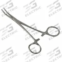 MABIS Kelly Forcep: Stainless Steel, 5 1/2 in Overall Lg, Curved Tip (MPN 25-725-000). Key specifications — Tip Style: Curved; Material: Stainless Steel; Brand: MABIS; Color: Silver.