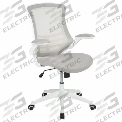 FLASH FURNITURE Office Chair: Kelista, Flip Up, Mesh Material, 23 in Back Ht - Fixed-Arm Office Chairs