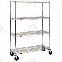 APPROVED VENDOR Wire Shelving Unit: 48 in x 18 in x 79 in, Dry, Split Sleeve, 4 Shelves, Silver (MPN CC1848C-74SRP). Key specifications — attr15738: Silver; attr14157: Chrome; attr14150: Dry; attr5304: 4; attr14155: (2) Swivel; attr14158: Steel; attr14156: Polyurethane; attr36827: APPROVED VENDOR.