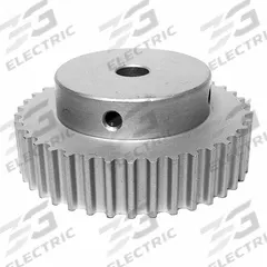 DAYTON Timing Pulley: Curvilinear, Fixed, For HTD Timing Belt Section, For 9 mm Belt Wd, 18 Teeth (MPN 18-5M09-6A3). Key specifications — Brand: DAYTON; Finish: Clear Anodized; For Belt Series: Powerhouse®.