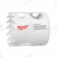 MILWAUKEE Hole Saw: 1 5/8 in Saw Dia., 3 Teeth per Inch, 1 5/8 in Max. Cutting Dp, Carbide Tipped (MPN 49-56-0714). Key specifications — attr1098070: 3; attr1098087: MILWAUKEE; attr1098073: 5/8"-18.