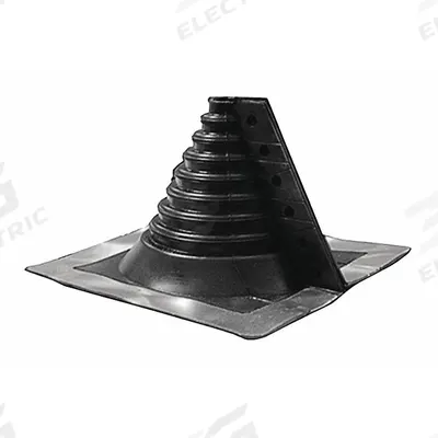 OATEY 8"H-W Plastic Roof Vent Pipe Boot: For Pitched Roof, Square Base, For 1 Pipes - Rectangular-Base Boots