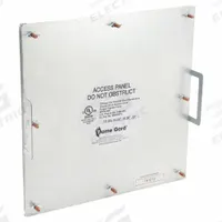 Duct Access Door: 15 in x 15 in, 16 ga, Steel, Thumbscrews, 2,300°F Max Temp Rating, 8 Mounting Stud (MPN 6EJA6). Key specifications — Brand: FLAME GARD; Material: Steel; For Duct Shape: Rectangular.