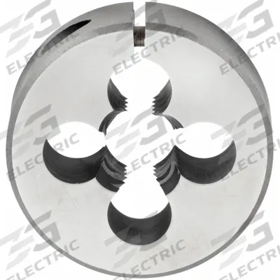 CLE-LINE Round Threading Die: 5/8"-11 UNC, 1 1/2 in OD, Adj, High Speed Steel (MPN C65884) - Adjustable Round Threading Dies