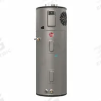 RHEEM Hybrid Electric Tank Water Heater: 208 to 240V, 80 gal, 5,000 W, Single Phase, 74.2 in Ht (MPN HPLD80-2RH). Key specifications — Phase: Single; Brand: RHEEM; Maximum Recovery Flow Rate: 27 gph @ 90°F Rise.