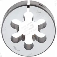 OSG Round Threading Die: 1 1/2"-6 UNC, 3 in OD, Solid, High Speed Steel (MPN 2715900)