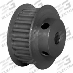 DAYTON Timing Pulley: Modified Curvilinear, Fixed, For GT Timing Belt Section, For 9 mm Belt Wd (MPN 20-5P09-6FA3). Key specifications — Brand: DAYTON; Finish: Clear Anodized; For Belt Series: Powerhouse®.