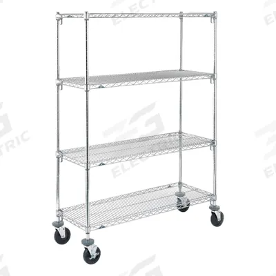 METRO Wire Shelving Unit: 48 in x 24 in x 67 7/8 in, Dry, Quick-Adjust, 4 Shelves - Quick-Adjust Mobile Wire Shelving for Dry Use