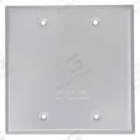 BELL Weatherproof Cover: Aluminum, Weatherproof Cluster, 2 Gangs, 4 1/2 in Overall Ht, 3R, Gray (MPN 5175-0). Key specifications — Brand: BELL; Color: Gray; Compatible with Product Type: Weatherproof Cluster; Mounting Orientation: Vertical.