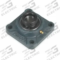 DAYTON 4 Bolt Flange Bearing: Radial Ball, 1 1/4 in Bore, Cast Iron, Eccentric Collar, 4 5/8 in Lg (MPN 3FCZ2). Key specifications — Bore Type: Cylindrical; Brand: DAYTON; Lubricant Material: NLGI #2 Equivalent; Mounting Bolt Size: 7/16 in; Split Housing: Not Split; System of Measurement: Inch.