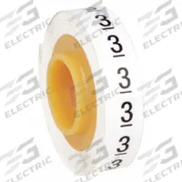 3M Wire Marker Tape Refill: 3, Black on White, 576 Labels, Polyester Film, -40°F to 250°F (MPN SDR-3). Key specifications — Legend: 3; Label Material: Polyester Film; Brand: 3M; Color: Black on White.