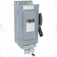 SQUARE D Safety Switch: Non-Fusible, 30 A, Three Phase, 600V AC, Galvanized Steel, Indoor (MPN HU361AWA). Key specifications — attr867074: SQUARE D; attr925469: Appleton Powertite.