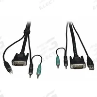 EATON TRIPP LITE KVM Switch Cable Kit: DVI/Stereo Audio, Tripp Lite Series, 10 ft Lg, Male, Male (MPN P759-010). Key specifications — Brand: EATON TRIPP LITE; Connection Technology: DVI; Product Type: KVM Cable Kit; Compatible KVM Switch Type: Tripp Lite Series; End 1 Connection Type: DVI-D; USB-A; 3.5 mm; End 1 Gender: Male.