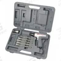 INGERSOLL RAND Air Hammer Kit: 3/8 in Shank Size, 2 5/8 in Stroke Lg, 3,530 bpm Blows per Minute (MPN 123MAXK). Key specifications — attr1320834: INGERSOLL RAND; attr1320853: Round; attr1320854: Round; attr1320857: (5) Chisels; attr1393634: Maintenance to Light Production; attr1393635: Yes; attr1393636: Ultra Durable.
