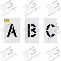 RAE Individual Stencil: A to Z/Blank ( ), 5 in Character Ht, Low Density Polyethylene (LDPE) (MPN 5370-005). Key specifications — Material: Low Density Polyethylene (LDPE); Includes: (2) R; Characters Included: A to Z; Brand: RAE; Included Characters: A to Z.