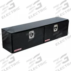 WEATHER GUARD Topside Truck Box: Topside Truck Box, Double Drop-Down Doors Lid, D-Handle, Aluminum (MPN 372-5-02). Key specifications — Brand: WEATHER GUARD; Color: Gloss Black; Lock Type: Keyed.