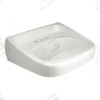 ZURN Bathroom Sink: Z5340, White, Vitreous China, 20 in Overall Lg, 18 in Overall Wd, 2 Faucet Holes (MPN Z5348). Key specifications — Series: Z5340; Includes: Hanger Plate; Color: White; Brand: ZURN; Sink Type: Bathroom; Material: Vitreous China; Sink Material: Ceramic.