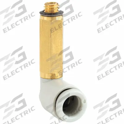 SMC Push-Fit Elbow Fitting: 6 mm OD x 5 mm Pipe Size, Push-to-Connect x Metric - Polybutylene & Brass Tube Fittings
