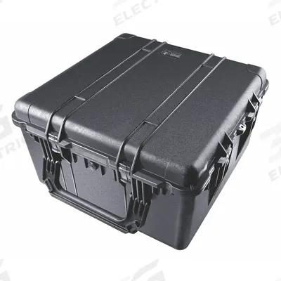 PELICAN Protective Case: 24 in x 23 3/4 in x 12 7/8 in Inside, No Foam, Black, 4 Wheels - Standard Protective Transport Cases