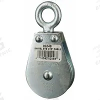 APPROVED VENDOR Pulley Block: Swivel, Upright Mount, Pulling, 600 lb Working Load Limit, Wire Rope (MPN 4JX68). Key specifications — attr994542: Pulley Block; attr994528: APPROVED VENDOR; attr994530: Wire Rope; attr994543: Swivel; attr994552: Swivel Hook; attr994538: Pulling; attr994527: Sleeve; attr994534: Zinc.
