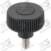 Hand Knob: Knurled, Plastic w/ SS Thread, M8 Thread, 15 mm Thread Lg, 40 mm Dia, Gray (MPN K0261.5108X15). Key specifications — Brand: KIPP; Color: Gray.