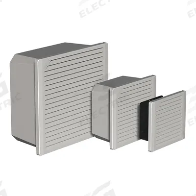 NVENT HOFFMAN Axial Fan: 117 cfm_140 cfm Airflow @ 0.000 in SP, 6 5/16 in Ht, 2 11/16 in Dp - Standard Square Axial Fan Kits