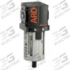 ARO Pneumatic Oil Filter: Coalescing, 3/8 in NPT, 0.3 micron, 156 cfm, 150 psi Max Op Pressure, 2000 (MPN F35332-300). Key specifications — attr110055: 2000; attr110008: ARO.