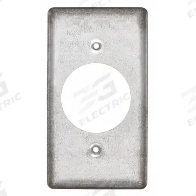 RACO Electrical Box Cover: 1 Gangs, Open, For Square Box Shape, Galvanized Zinc - Galvanized Electrical Box Covers