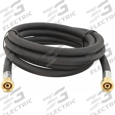 SIEVERT Gas Hose: 1/4 in Hose Inside Dia., Black, FLH x FLH, 10 ft Hose Lg - Liquid Propane Heating, Soldering, Brazing, & Gas-Cutting Hose Assemblies