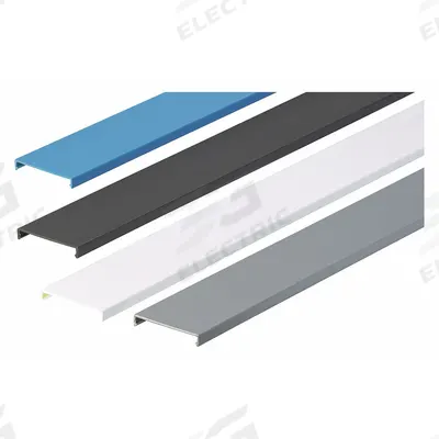 PANDUIT Wiring Duct Cover: PVC, 72 in Lg, Blue (MPN C2IB6). Key specifications — Material (Duct - Snap-On & Hinged Wiring Duct Covers