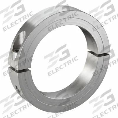 CLIMAX METAL PRODUCTS Shaft Collar: 2-Piece, Inch, Round, Clamp-On, 3 1/4 in Bore Dia - Stainless Steel Recessed-Screw Shaft Collars