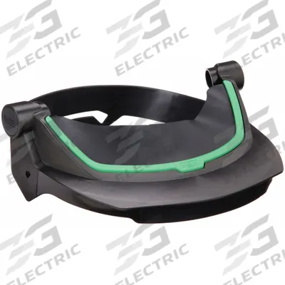V-GARD Face Shield Frame: Slotted Attachment Type, HDPE/Rubber - MSA Hard Hat Adapters for Face Shields