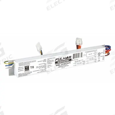 FULHAM Fluorescent Ballast: 120 to 277V AC, 1/2 Lamps Supported - Rapid Start Electronic Fluorescent Ballasts