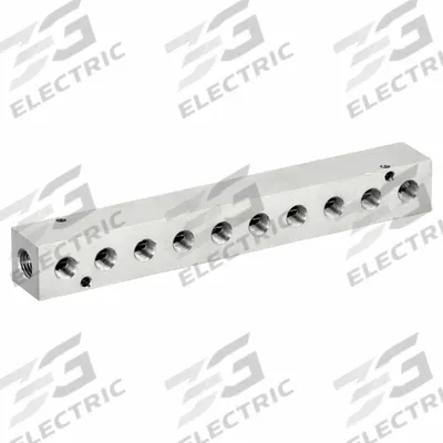 PNEUMADYNE Pipe Manifold Fitting: Inline, NPT x NPT, Rectangle, Stainless Steel - Air & Fluid Block Manifolds