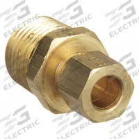 PARKER Compression Fitting Adapter: 5/8 in OD x 1/2 in Pipe Fitting Size, Compression x MNPT, 10 PK (MPN 68C-10-8). Key specifications — Brand: PARKER.