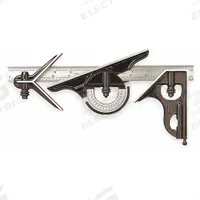 STARRETT Combination Square Set: SAE, Steel, Satin, 12 in Blade Lg, 1/64 in Graduations (MPN C434-12-4R). Key specifications — attr1182179: Center/Reversible Protractor/Square; attr1182186: 1/64 in; attr1182189: Satin; attr1182159: STARRETT; attr1182169: Steel.