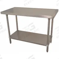 ADVANCE TABCO Work Table: Fixed Ht, Stainless Steel, 72 in x 30 in, 525 lb Overall Load Capacity (MPN VSS - 306-GR). Key specifications — Brand: ADVANCE TABCO.