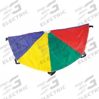 CHAMPION SPORTS Physical Education Parachute: 12 ft Overall Dia, Ripstop Nylon, 12 Handles (MPN NP12)