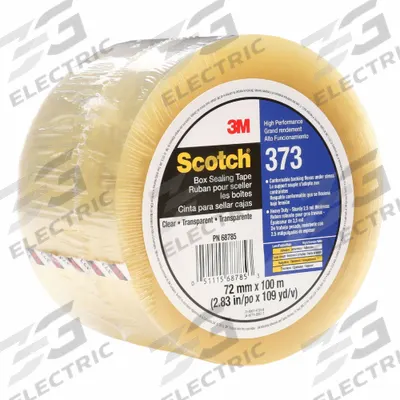 SCOTCH Carton Sealing Tape: 2.5 mil Tape Thick, 3 in x 110 yd - Medium-Duty Hot Melt Tape