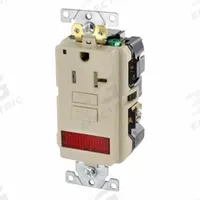 LEVITON GFCI Single Receptacle Outlet: Single, 5-20, Light Almond, GFCI, 125V AC, 20 A (MPN GFPL2-PLT)