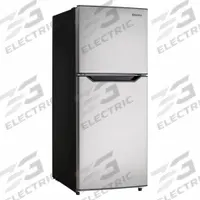 DANBY Apartment Size Fridge: Stainless Steel, 10.1 cu ft Total Capacity, 4 Shelves, 9 to 16.9 cu ft (MPN DFF101B1BSSDB). Key specifications — attr440565: 3-Prong; attr440554: No; attr440533: Silver; attr440537: Automatic; attr440583: 115V; attr440543: Yes; attr440555: No; attr440540: Swing.