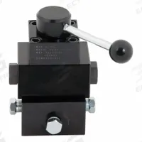 BVA HYDRAULICS Hydraulic Control Valve: 4.5 gpm Max Flow Rate, Three Positions, 1/4" NPT, Manifold (MPN PR43L). Key specifications — attr1018253: BVA HYDRAULICS; attr1018283: Manifold; attr1018249: PR43L; attr1018300: Manual; attr1018289: PR; attr1416406: 1/4" NPT.
