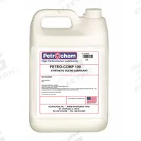 PETROCHEM Compressor Oil: 1 gal, Jug, 30 SAE Grade, 100 ISO Viscosity Grade, 68 Viscosity Index (MPN PETRO-COMP 100-001). Key specifications — attr59744: 68; attr59746: 100; attr59736: No; attr59735: Jug; attr59738: Petro-Comp; attr59749: 30.