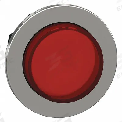 SCHNEIDER Extended Push Button: Red, 30 mm Mounting Size, Metallic - Illuminated Extended-Length Push-Button Operators