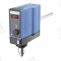IKA Overhead Mixer: 1,300 RPM Max Speed, 100 N-cm, 70,000 cps Max Viscosity, 100 L Volume, 8.6 lb Wt (MPN 0004238101). Key specifications — Voltage: 115V; Maximum Torque: 100 N-cm; Mixing Speed Type: Variable; Brand: IKA; Display Type: Digital.