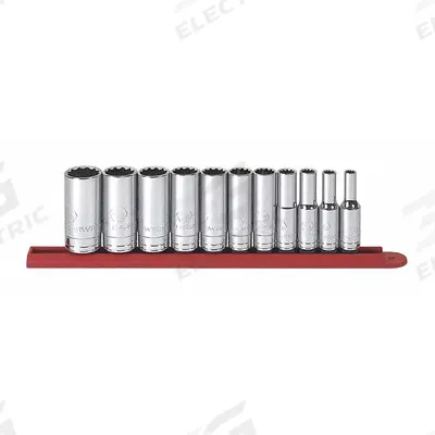 GEARWRENCH Socket Set: 3/8 in Drive, 6-Point, SAE - SAE Socket Sets with Drive Tools