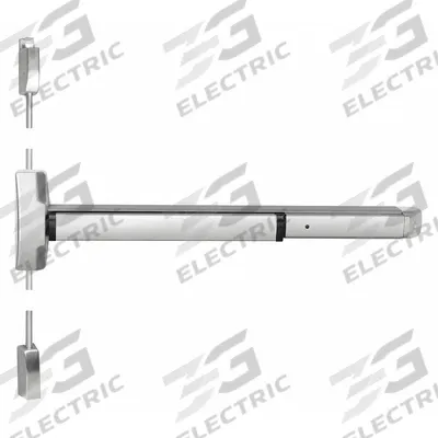 ASSA ABLOY ACCENTRA Surface Vertical Rod: 36 in Max Door Wd - Surface Vertical Rod Push Bars