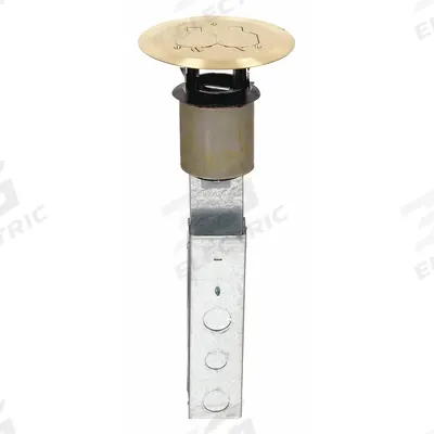 STEEL CITY Fire Rated Poke Through: Round, 1/2 in/3/4 in For Conduit Sizes, 27 cu in Capacity - Fire-Rated Poke-Through Steel Floor Boxes