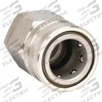 PARKER Hydraulic Quick Connect Hose Coupling: 3/8 in, 303 Stainless Steel, 45.43 lpm Max. Flow Rate (MPN SST-3). Key specifications — attr297111: 303 Stainless Steel; attr297114: 3/8"-18; attr303815: PARKER.